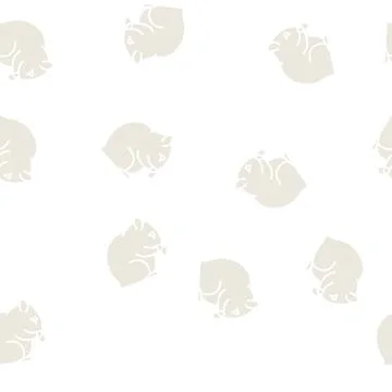Hamster pet glyph seamless pattern Stockillustratie