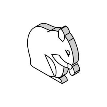 Hamster pet isometric icon vector illustration Illustrazione stock