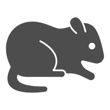 Hamster solid icon, domestic animals concept, rodent sign on white background 스톡 일러스트