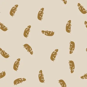 Hamster standing pet glyph vector seamless pattern Illustrazione stock