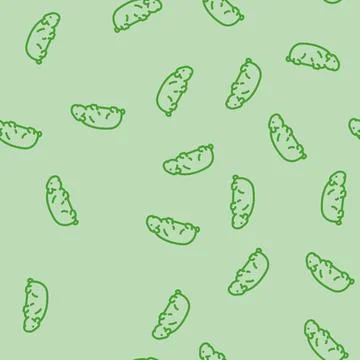 Hamster standing pet line vector seamless pattern Stock Illustration