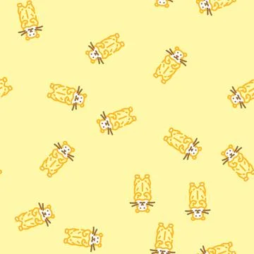 Hamster standing pet vector seamless pattern Stock Illustration