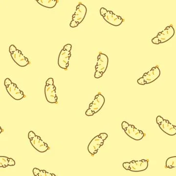 Hamster standing pet vector seamless pattern Stock Illustration