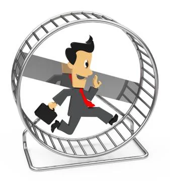 The hamster wheel Stock Illustration