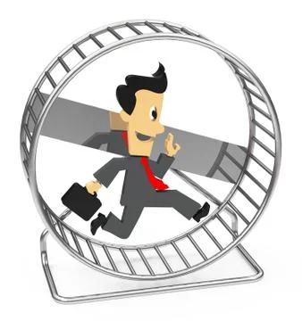 The hamster wheel Stock Illustration