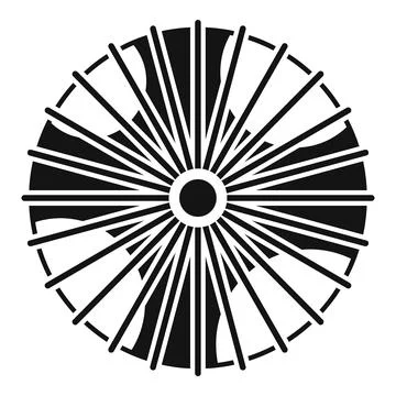 Hamster wheel silhouette creating a dynamic radial pattern Stock Illustration