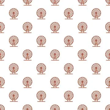 Hamster wheels creating a repeating seamless pattern background Stock Illustration