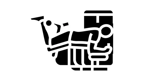 Hamstring curls fitness exercise leg glyph icon animation Stock Footage 326148016