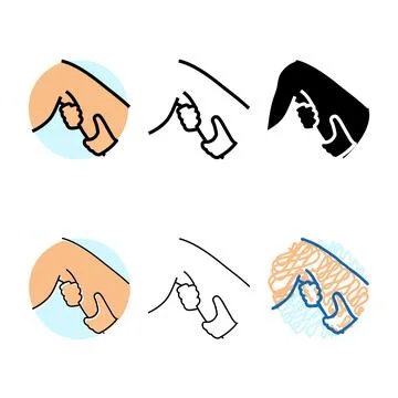 Hamstrings massage therapy color icon multipack vector Stock Illustration