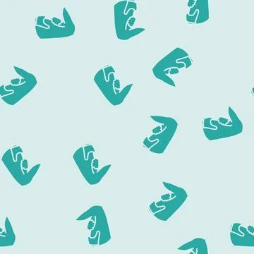 Hamstrings massage therapy glyph seamless pattern Stock Illustration