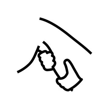 Hamstrings massage therapy line icon vector illustration Stock Illustration