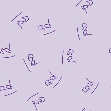 Hamstrings massage therapy line seamless pattern Stock Illustration