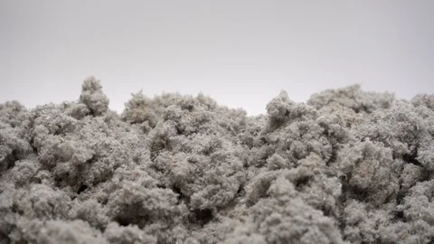 Han touching Eco-friendly cellulose insulation. Stock Footage 126557360