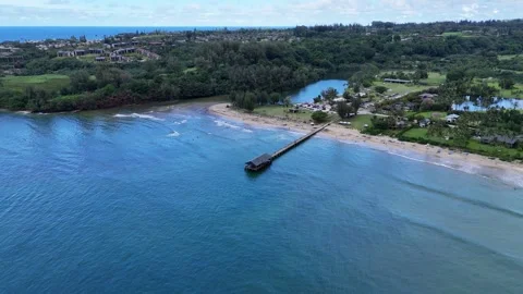 Hanalei Bay Stock Footage 254996056