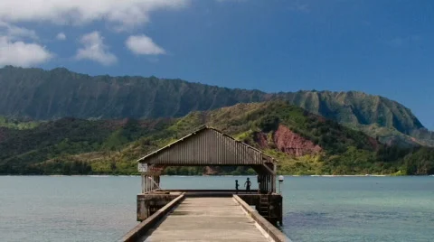 Hanalei Pier Stock Footage 494959