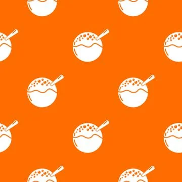 Hanami dango pattern orange Stock Illustration