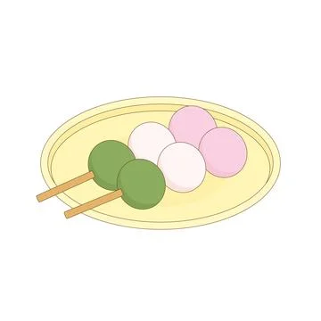 Hanami dango treat Stock Illustration
