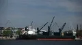 Hanasaari Old Power Plant, Coal Power Station, Dockside Cranes HD Footage