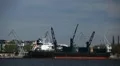 Hanasaari Old Power Plant, Coal Power Station, Dockside Cranes HD Footage