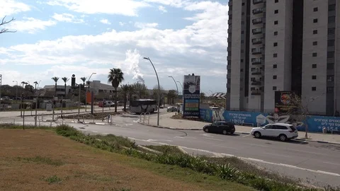 Hanassi Weizmann Blvd. Or Akiva Israel Video stock 103308758
