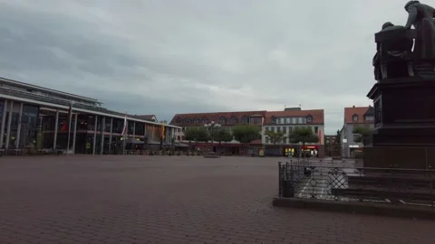 Hanau, Germany - Marktplatz on a cloudy day #3 Stock Footage 164244136