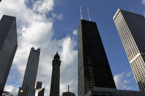 Hancock tower in chicago Stock Photos