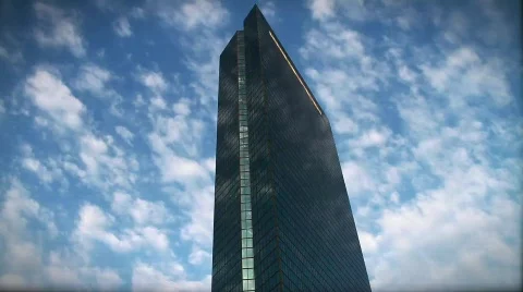 Hancock Tower Time Lapse Vignette Video stock 708265