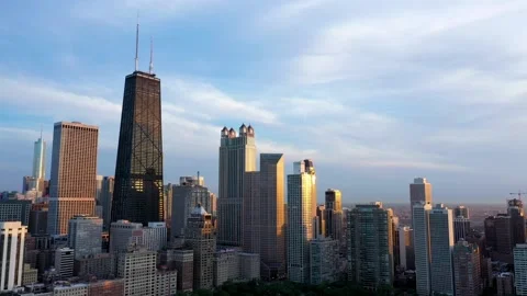 Hancock Tower Twilight Stock Footage 229432479