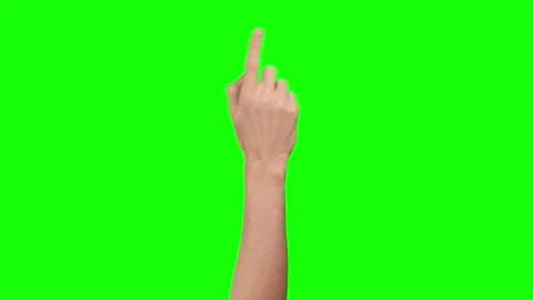 Hand 1 Finger Swipe Left on green screen background 스톡 동영상 201218387