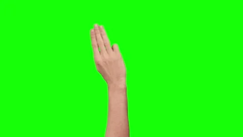 Hand 3 Finger Swipe Right on green screen background Stock Footage 201218356