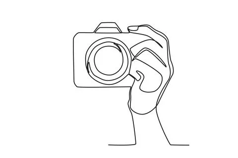 A hand adjusts the exposure of the camera Stock Illustration