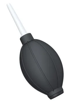 Hand air blower bulb for camera isolated on white background. Stock Illustration