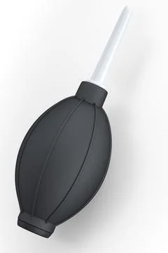 Hand air blower bulb for camera isolated on white background. Stock Illustration