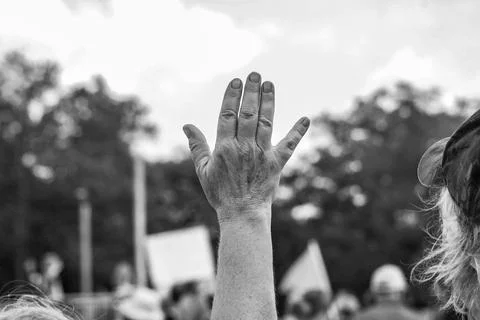 Hand in the air Stock Photos