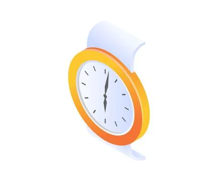A hand analog clock time Stock Illustration