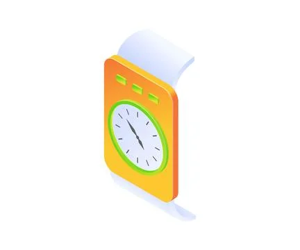 A hand analog clock time Stock Illustration