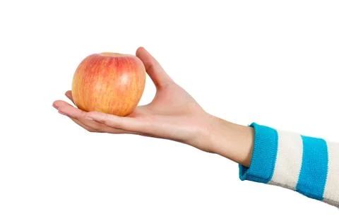 Hand and apple Stock Photos