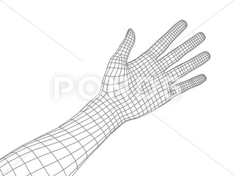 Hand and arm, artwork Stock Illustration