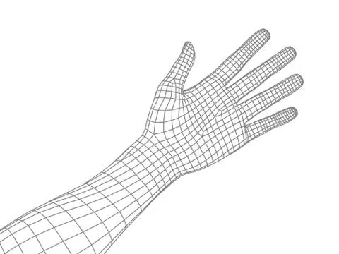 Hand and arm, artwork Stock Illustration