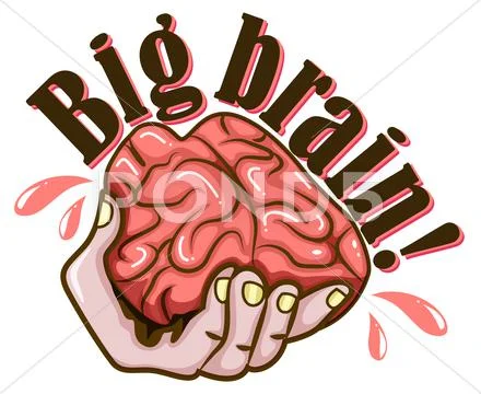 Hand and brain design Stock Illustration