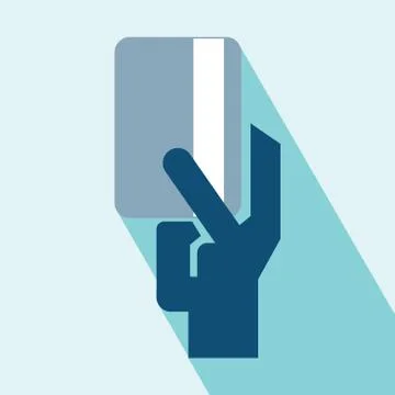 Hand and Card Vector Icon Stock Illustration