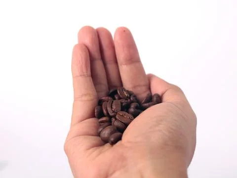 Hand and coffee Stock Photos