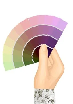 Hand and color table Stock Illustration