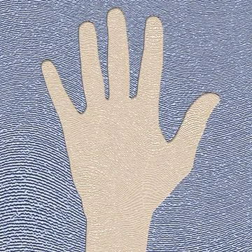 Hand and fingerprint Stock Illustration