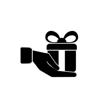 A hand and a gift. Stock Illustration