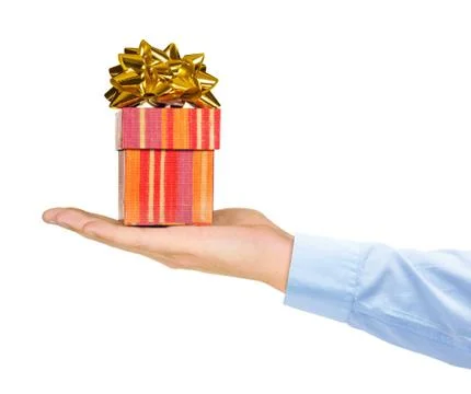 Hand and gift Stock Photos