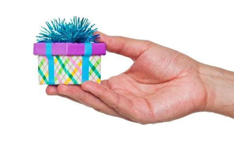 Hand and gift Stock Photos