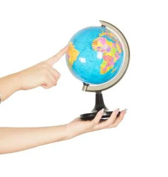 Hand and globe Stock Photos
