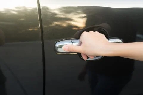 Hand and handle Stock Photos