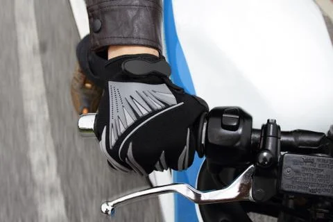 Hand and handlebar Stock Photos